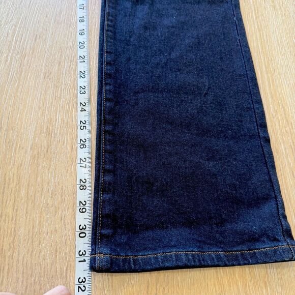 NEW NWT MESHKI Janessa Straight Leg Denim Jeans High Waist Indigo Blue - Picture 11 of 15